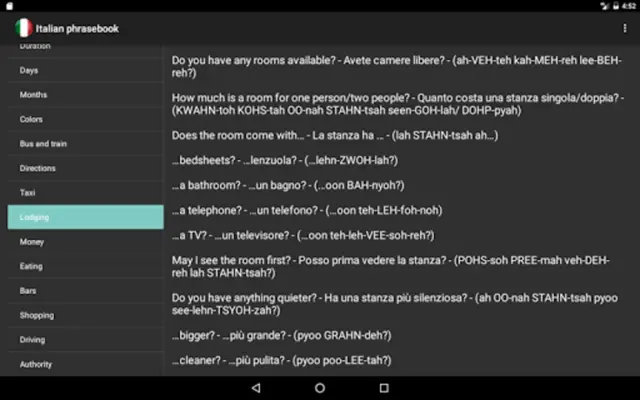 Итальянский разговорник android App screenshot 0